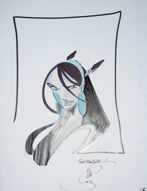Les Beaux Dessins - Francis Cabrel + dessin original